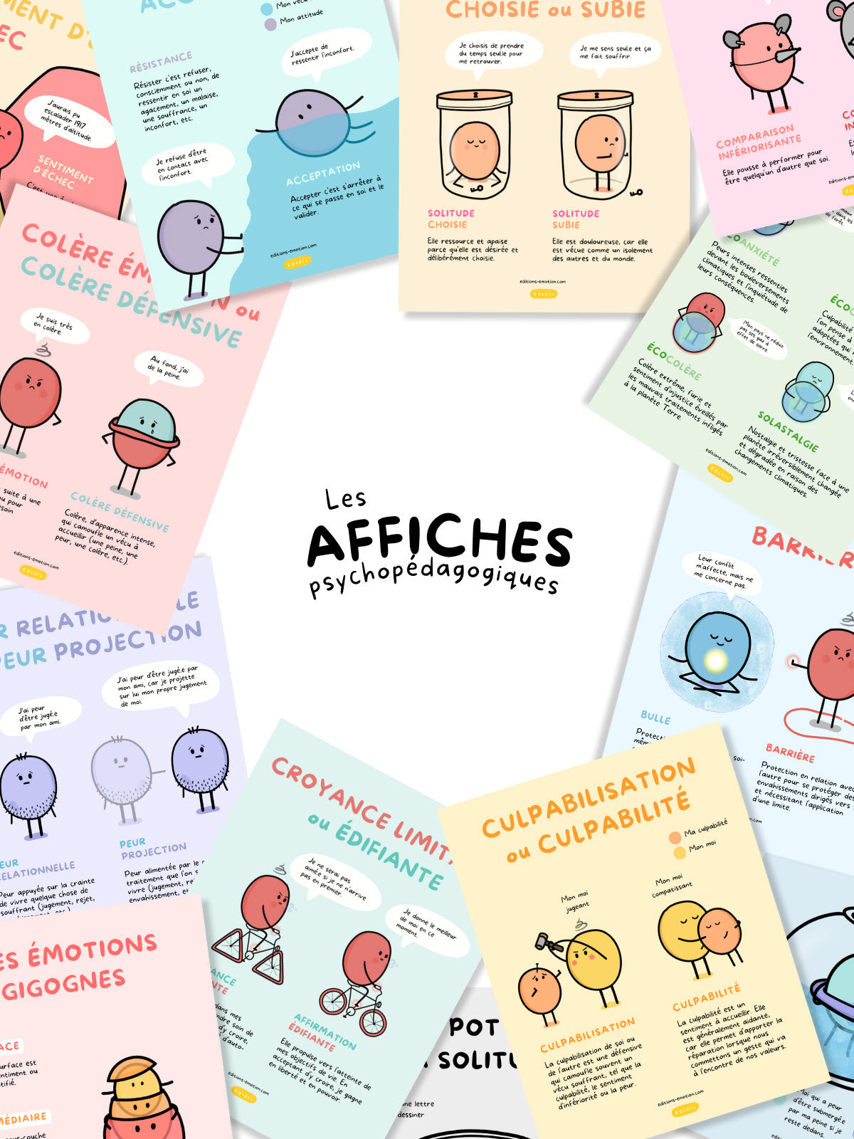 Lot des 34 affiches psychopédagogiques | PDF Éditions Émotion