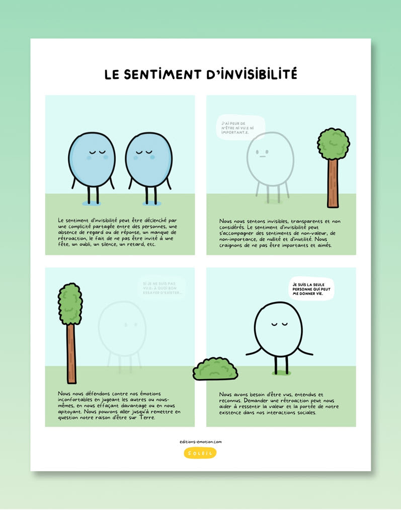 Les sentiment en BD - Invisibilité | PDF Éditions Émotion