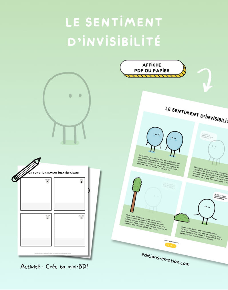 Les sentiment en BD - Invisibilité | PDF Éditions Émotion
