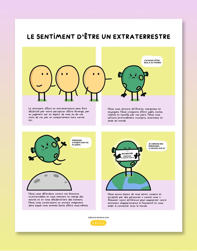 Les sentiment en BD - Être un extratrrestre | PDF Éditions Émotion
