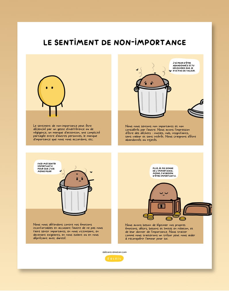 Les sentiment en BD - Non-importance | PDF Éditions Émotion
