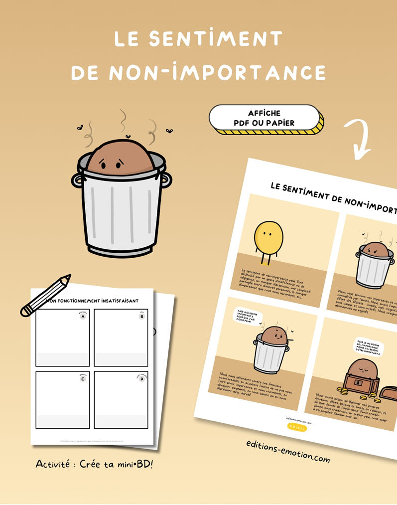 Les sentiment en BD - Non-importance | PDF Éditions Émotion