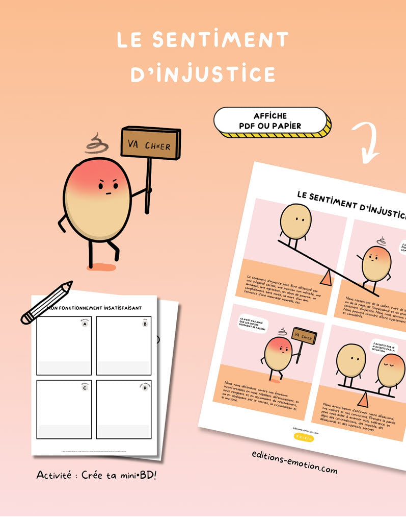 Les sentiment en BD - Injustice | PDF Éditions Émotion