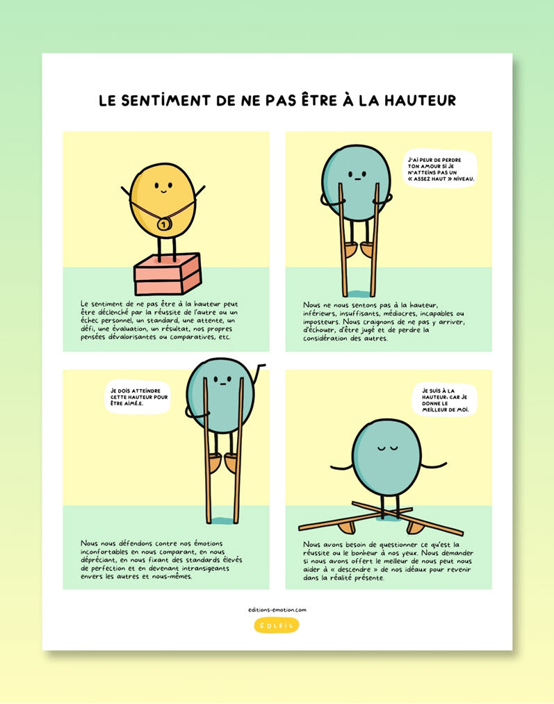 Les sentiment en BD - Ne pas être à la hauteur | PDF Éditions Émotion